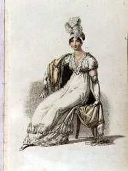 Abito da sera, tavola di moda da Ackermann