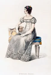 Abito da sera, tavola di moda da Ackermann