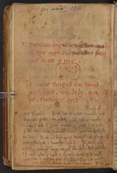 Estratti dalla Historia Anglorum di Enrico di Huntingdon, Cotton MS Titus D XXIV, f.156v (pergamena)