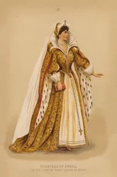 Costumi di carnevale: Contessa di Argyll, al tempo di Maria, Regina di Scozia