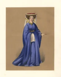 Moda durante i regni di Enrico IV e V, illustrazione da 