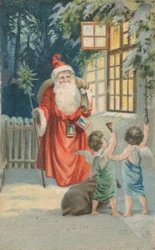 Babbo Natale che porta un sacco di regali
