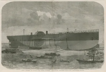 Primo tentativo di varo della nave a vapore Leviathan della Great Eastern Navigation Company