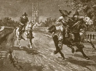 Fuga di Carlo da Oxford, illustrazione da Cassells Illustrated History of England