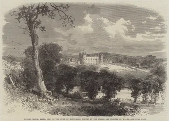 Floors Castle, Kelso, residenza del Duca di Roxburghe, visitata dal Principe e dalla Principessa del Galles