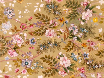 Disegno tessile fiorito, possibilmente di William Kilburn (1745-1818)