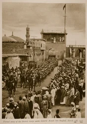 Ingresso formale delle truppe britanniche sotto il generale Maude a Baghdad, 11 marzo 1917, 1917-19