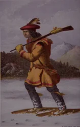 Trapper francese in Canada nel XVIII secolo