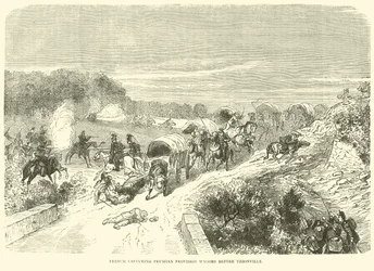 Francesi che catturano carri di provviste prussiani prima di Thionville, settembre 1870