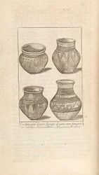 Urne funerarie, illustrazione da Opere di Thomas Brown, Londra 1686