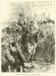 Il generale Trochu rivede le Guardie Nazionali, settembre 1870
