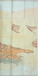 Mappa geologica del deserto di Cutch, 1870