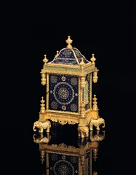 Orologio da tavolo musicale e a quarti di George III, Howlett & Horne, Londra, c.1780