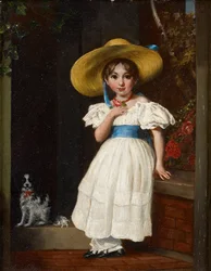 Ragazza con cappello di paglia, c.1840