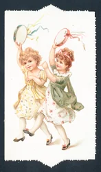 Ragazze che ballano con tamburelli