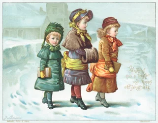 Ragazze che camminano nella neve