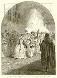 Gran ballo al vecchio palazzo di Greenwich: Enrico VIII balla con Anna Bolena