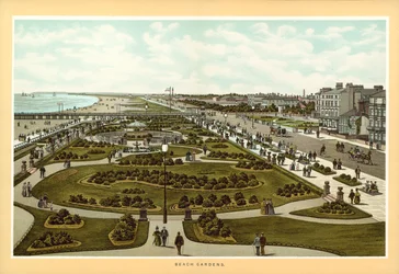 Great Yarmouth: Beach Gardens (litografia a colori)