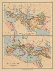 Impero greco; Impero romano (litografia a colori)