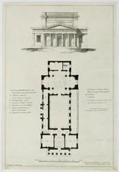 Piano del Piano Terra delle Sale di Assemblea Inferiori, Bath, inciso da Charles Hullmandel (1789-1850)