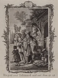 Hagar e Ismaele cacciati (incisione)