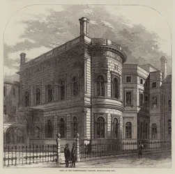 Sala della Compagnia dei Tessitori, Mincing-Lane, City (incisione)