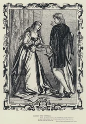 Amleto e Ofelia, Amleto, Principe di Danimarca, Atto III, Scena 1 (incisione)