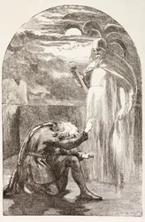 Amleto vede il fantasma, lo spirito di suo padre, da 