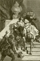 Enrico IV ferito, portato al Louvre