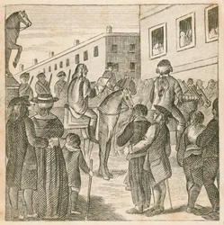 Araldi che proclamano re Giorgio I a Charing Cross, Londra