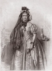 Ero, figlia di Leonato (Molto rumore per nulla) - Galleria delle donne di Shakespeare, collezione di quarantacinque ritratti seri degli artisti londinesi del primo Ottocento, arricchita da note critiche e letterarie circa 1838