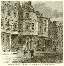 Casa a Westminster, si dice sia stata occupata da Oliver Cromwell