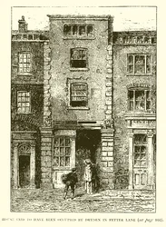 Casa che si dice sia stata occupata da Dryden in Fetter Lane