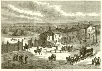 Hyde Park Corner nel 1750