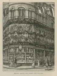 Illuminazioni e decorazioni adornano Messrs Mappin e Webb