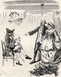 Illustrazione dopo J. Leech per la poesia 