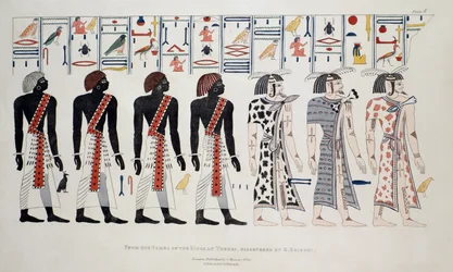 Illustrazione dalle Tombe dei Re a Tebe, Scoperte da G. Belzoni, stampa pubblicata nel 1820