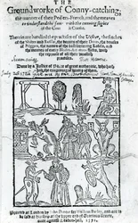 Illustrazione del Groundworke of Conny-catching, 1592