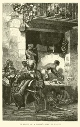 Davanti a un forno di panettiere a Napoli