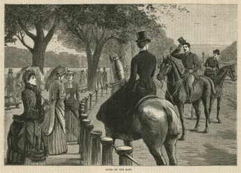 Nella fila; Rotten Row, Hyde Park, Londra