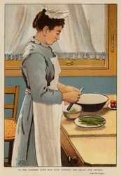 In cucina Jane era occupata a tagliare i fagioli per la cena