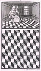 Interno, illustrazione da Various Kinds of Floor Decoration, di John Carwitham, 1739