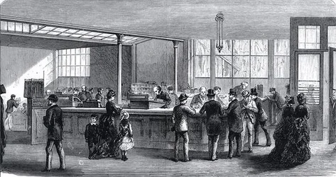 Interno della Banca del Bambino