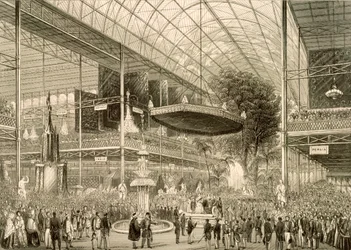 Interno della Grande Esposizione, grande apertura di stato il 1 maggio 1851
