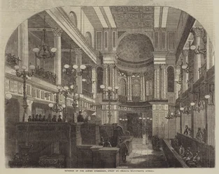 Interno della sinagoga ebraica, Great St Helen