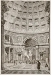 Interno del Pantheon a Roma (restaurato)