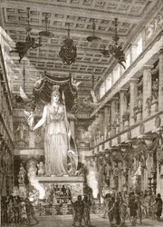 Interno del Partenone, restaurato
