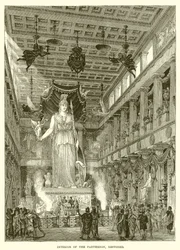 Interno del Partenone, restaurato