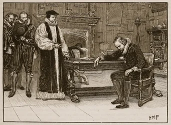 Intervista tra Bacon e la delegazione dei Lord, illustrazione da Cassells Illustrated History of England