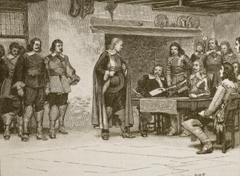 Colloquio tra Carlo e il Conte di Denbigh, illustrazione da Cassells Illustrated History of England